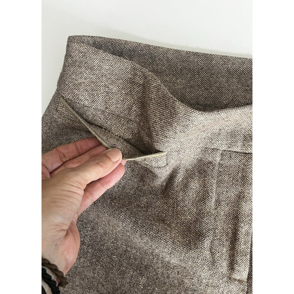 Ann Taylor Factory Trousers Wool Blend Dress Pants Size 8 Petite Heather Brown - Picture 7 of 11